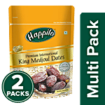 Happilo Premium International King Medjoul Dates 2x200 g Pouch Multipack