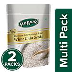 Happilo Premium Raw Authentic White Chia Seeds 2x250 g Pouch Multipack