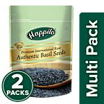Happilo Premium Raw Holy Basil/Sabja Seeds 2x250 g Pouch Multipack
