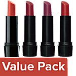 Elle 18 Color Pops Matte Lip Colour Combo-Maroon Silk+CherryWine+Code Red+Silk Lipstick Combo 4 Items