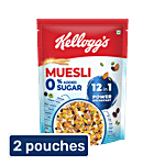 Kellogg's Muesli 0% Added Sugar - 12 In 1 Power Breakfast 2 x 500 g Pouch (Multipack)