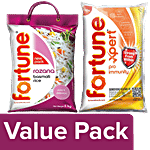 Fortune Fortune Rozana Basmati Rice 5 kg Pouch + Fortune Xpert Pro Immunity 1 L Pouch Combo 2 Items
