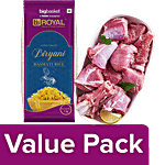 fresho! Mutton - Biryani Pieces 950 g + BB Royal Biryani Basmati Rice 950 g Combo 2 Items