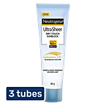 Neutrogena Ultra Sheer Dry Touch SPF 50 Sun Block 3x30 ml Tube (Multipack)