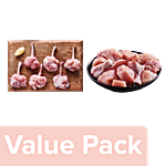 fresho! Chicken Curry Cut Without Skin 450g + Chicken Lollipop 450g Combo 2 Items