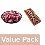 fresho! Mutton - Curry Cut 450g + Prawns, Peeled & Deveined 450g Combo 2 Items