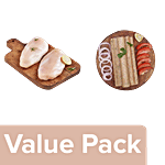 fresho! Chicken Breast - Boneless 450g + Chicken Seekh Kabab Regular 450g Combo 2 Items