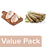 fresho! Chicken Breast - Boneless 450g + Chicken Seekh Kabab Nawabi 450g Combo 2 Items