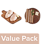 fresho! Chicken Breast - Boneless 450g + Chicken Seekh Kabab Malai N Cheese 450g Combo 2 Items