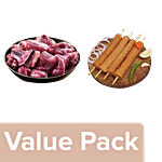fresho! Mutton - Curry Cut 450g + Mutton Seekh Kabab Regular 450g Combo 2 Items
