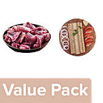 fresho! Mutton - Curry Cut 450g + Chicken Seekh Kabab Regular 450g Combo 2 Items