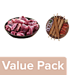 fresho! Mutton - Curry Cut 450g + Chicken Seekh Kabab Punjabi 450g Combo 2 Items