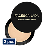 Faces Canada Weightless Stay Matte Compact - SPF 20, Vitamin E & Shea Butter 2x9 g (Multipack)