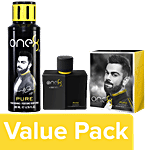 One8 By Virat Kohli Eau De Parfum - Pure, 100 ml + Perfume Body Spray - Pure, 200 ml Combo 2 Items