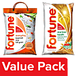 Fortune Fortune Everyday Basmati Rice 5 kg +  Rice Bran Oil 2x870 g Combo (2 Items)