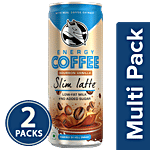 Hell Energy Coffee - Provides Strength, Slim Latte, Bourbon Vanilla Flavour 2x250 ml Multipack
