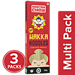 MasterChow Premium Hakka Noodles - Thin Cut, Veg, Soft, Silky Texture 3x300 g Multipack