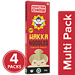 MasterChow Premium Hakka Noodles - Thin Cut, Veg, Soft, Silky Texture 4x300 g Multipack