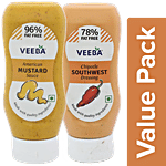 Veeba American Mustard Sauce 310 g + Chipotle Southwest Dressing 300 g Combo 2 Items