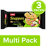 Unibic Snappers Potato Crackers - Cream & Onion, Light, Crispy Snack 3x75 g Multipack