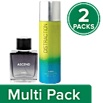 Ajmal Ajmal Ascend EDP 100ml & Distraction Deo 200ml for Men & Women pack of 2 Combo 2 Items