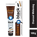 Clove Black Whitening Toothpaste For Whiter Teeth-Powered By Activated Charcoal & SiO2 3 x 100 g (Multipack)