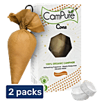 Campure Air Freshener Cone-Sandalwood & Camphor,Refreshing Fragrance,Repels Mosquitoes 2 x 60 g Multipack