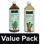 Kapiva Aloe Vera Juice & Wheatgrass Juice - Super Saver Pack Combo 2 Items