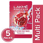 Lakme Blush & Glow Pomegranate Sheet Mask 5 x 20 ml (Pack of 5) Multipack