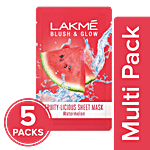 Lakme Blush & Glow Watermelon Sheet Mask 5 x 20 ml (Pack of 5) Multipack