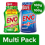 Eno  ENO Lemon Digestive Antacid Jar Pack with Eno Regular Digestive Antacid Jar Pack 2x100g Multipack