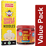 MasterChow Sichuan Chilli Oil 170 g + Thin Whole Wheat Hakka Noodles 300 g Combo 2 Items