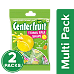 Center Fruit Liquid Filled Chewing Gum - Pineapple Flavour, Tennis Ball Shape 2x67.2 g Multipack (16 pcs)