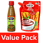 Morton  Tomato Ketchup, 950 g + Green Chilli Sauce, 200 g Combo 2 Items