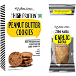 The Baker's Dozen Peanut Butter Cookies 150 g + Garlic Bread - Wholewheat 160 g Combo 2 Items