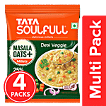 Tata Soulfull Masala Oats + Tasty Snack With Millets, Desi Veggie 4x33 g Multipack