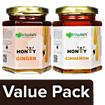 Nutriwish 100 % Pure Organic Honey - Ginger 350 g + Pure Organic Honey 350 g Combo 2 Items