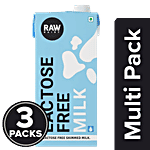 Raw Pressery Lactose Free Skimmed Milk - With Calcium & Protein 3 x1 L Multipack