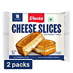 D'lecta Processed Cheese Slices 2 x 200 g (Multipack)