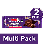 Britannia Cake Roll Yo! Triple Choco Swiss Roll - More Chocolatey, (Pack Of 2) 2 x24 g Multipack
