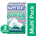 Happydent  White Xylitol Sugarfree Spearmint Flavour Chewing Gum - Fliptop (Pack Of 3) 3 x 16.5 g Multipack