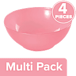Princeware Microwaveable Plastic Multiutility Bowl - Pink, New Coral, L2272 PK 4 x 750 ml Multipack