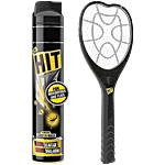 HIT Anti Mosquito Racquet, 1 pc + Mosquito & Fly Killer Spray, 400 ml Combo 2 Items
