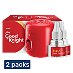 Good Knight Flash Liquid Vapouriser 2x1 pc (1 Machine + 2 x 45 ml Refills) (Multipack)