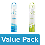 Godrej Aer Spray - Air Freshener, Cool Surf Blue + Fresh Lush Green, Each 220 ml Combo 2 Items