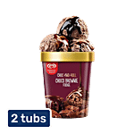 Kwality Wall's Choc-And-Roll Choco Brownie Fudge - Frozen Dessert 2 x 700 ml Multipack