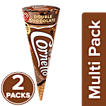 Kwality Wall's Double Chocolate Cornetto Frozen Dessert 2 x 105 ml Multipack