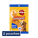Pedigree Meat Jerky Adult Dog Treat - Barbecued Chicken 2 x 70 g Multipack