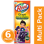 Real Grape Fruit Juice 6x180 ml Multipack