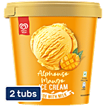 Kwality Wall's Alphonso Mango Ice Cream 2x700 ml Tub (Multipack)